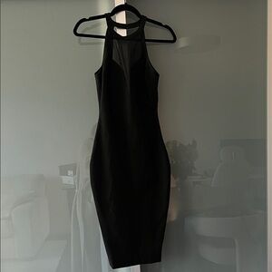 Elegant Black Halter Backless Dress